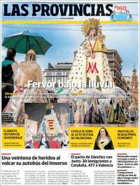 Portada de Las Provincias (España)