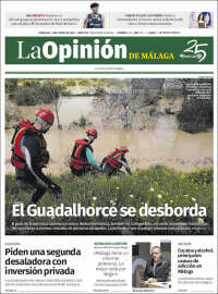 Portada de La Opinión de Málaga (España)