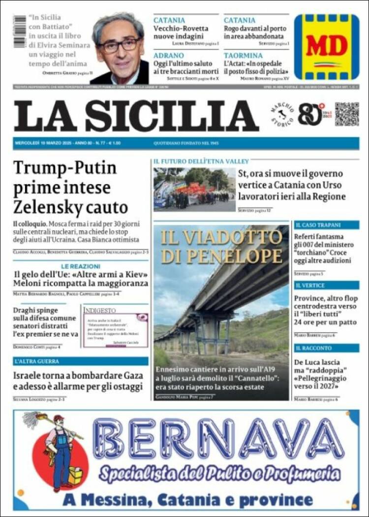 Portada de La Sicilia (Italia)