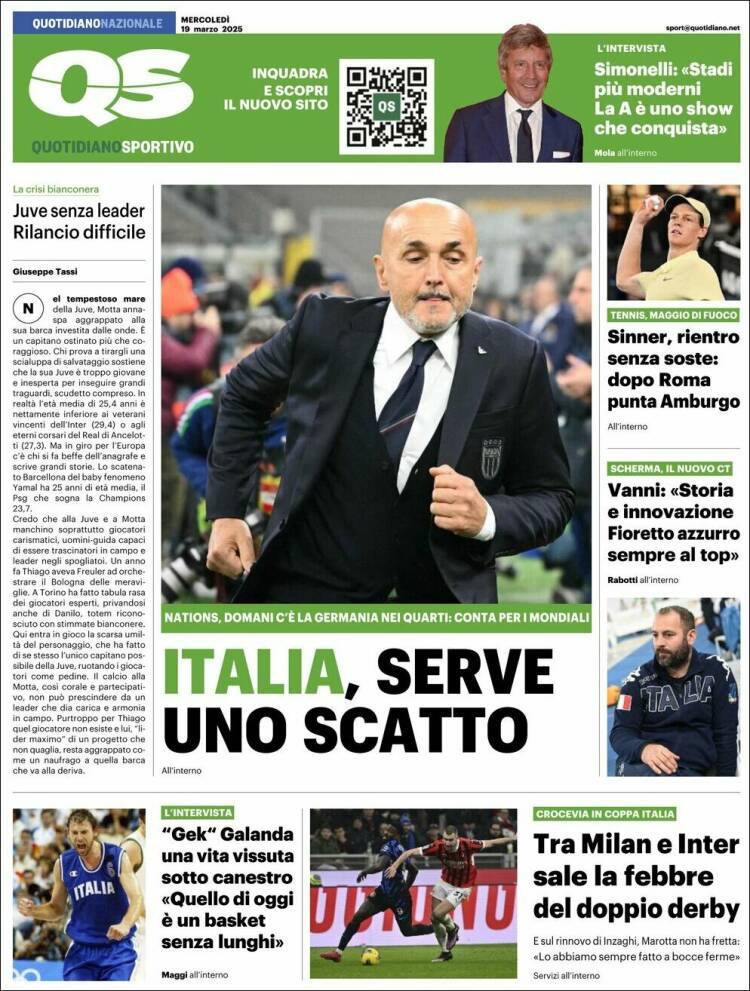 Portada de Quotidiano Sportivo (Italia)