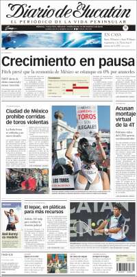 Portada de Diario de Yucatán (México)