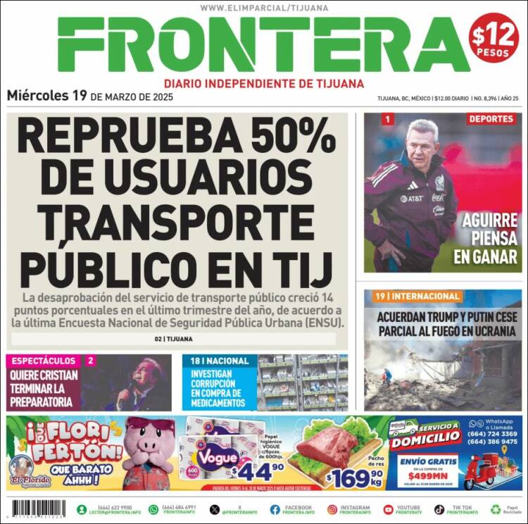 Portada de Frontera (México)