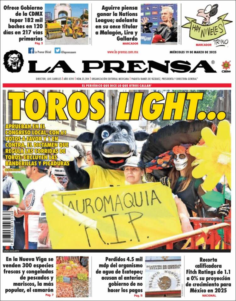 Portada de La Prensa (México)