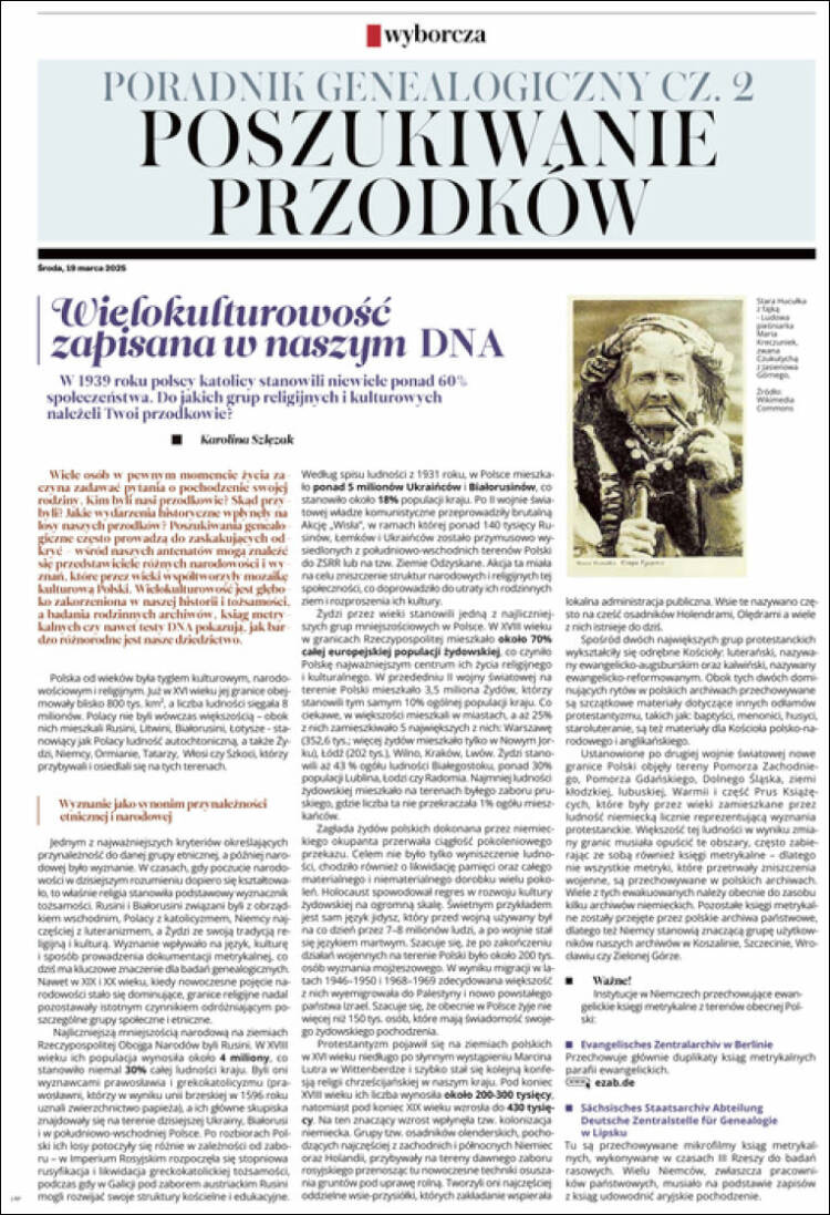 Portada de Gazeta Wyborcza (Polonia)