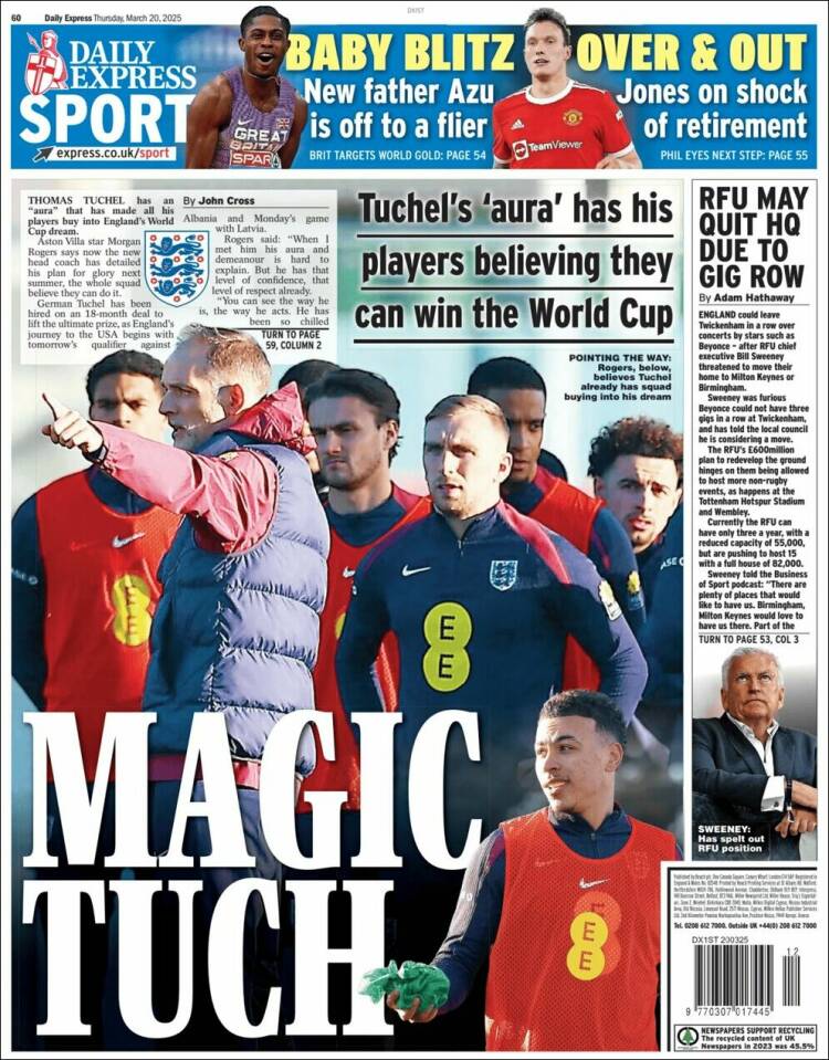 Portada de Express Sport (Reino Unido)