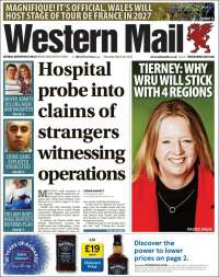 Portada de Western Mail (Reino Unido)