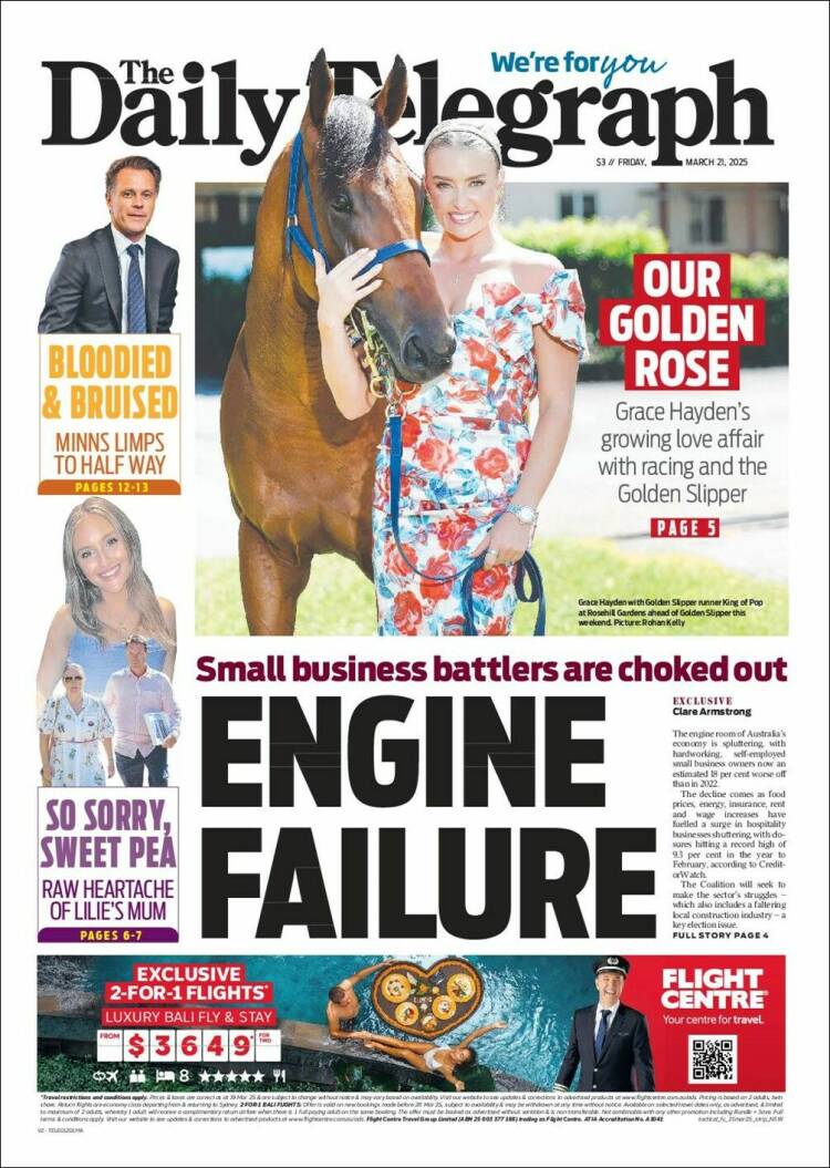 Portada de The Daily Telegraph (Australia)