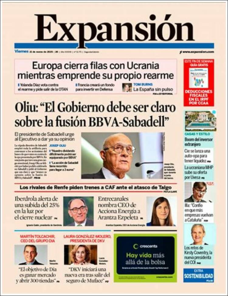 Portada de Expansión (Espa&ntilde;a)