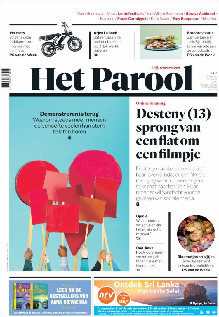 Portada de Het Parool (Pa&iacute;ses Bajos)