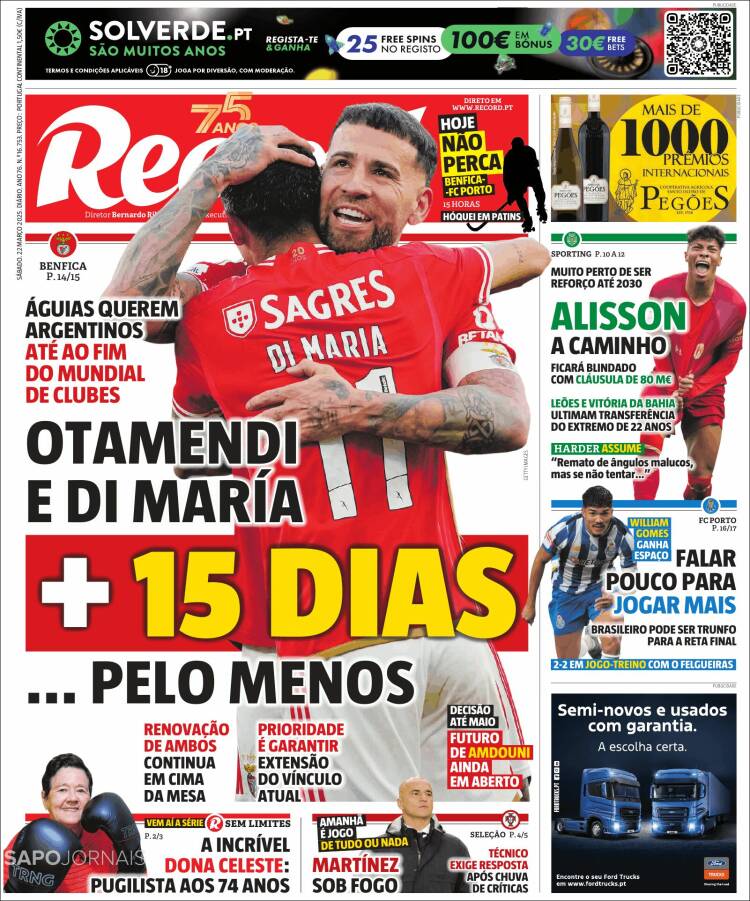 Portada de Record (Portugal)