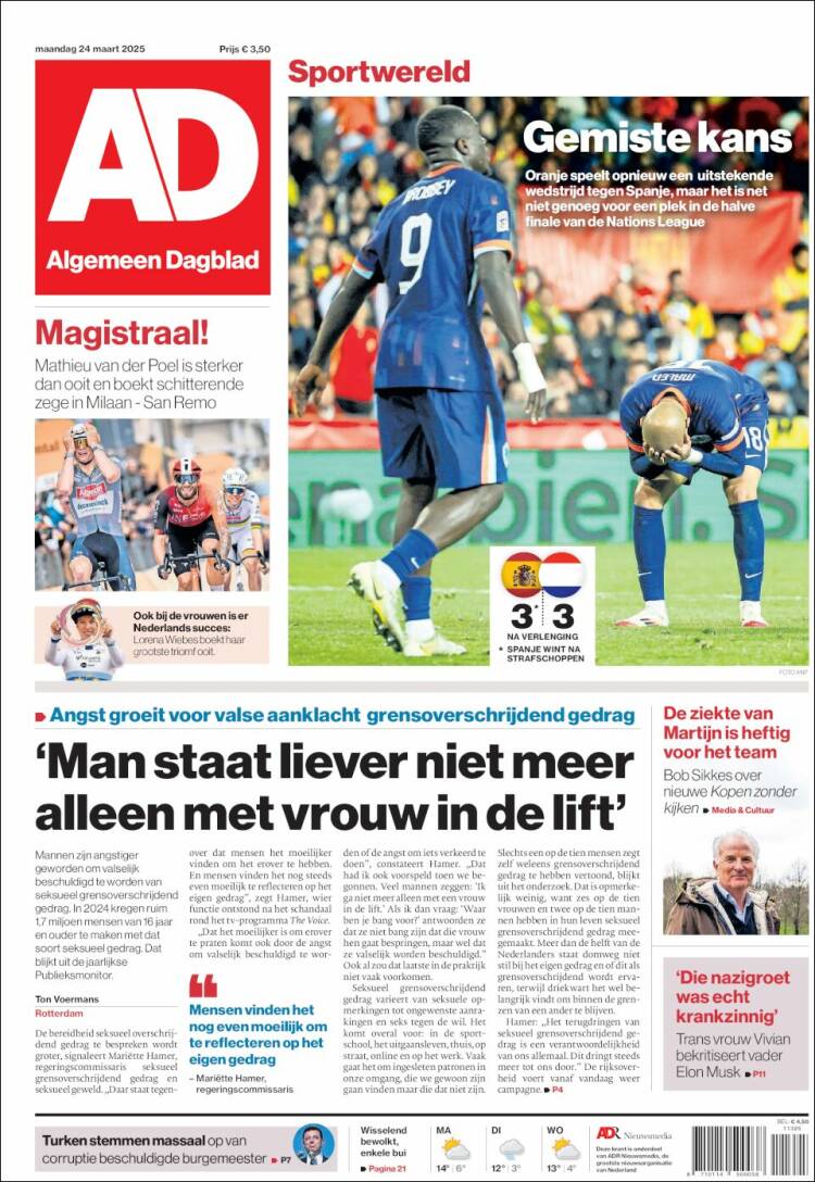 Portada de AD (Pa&iacute;ses Bajos)