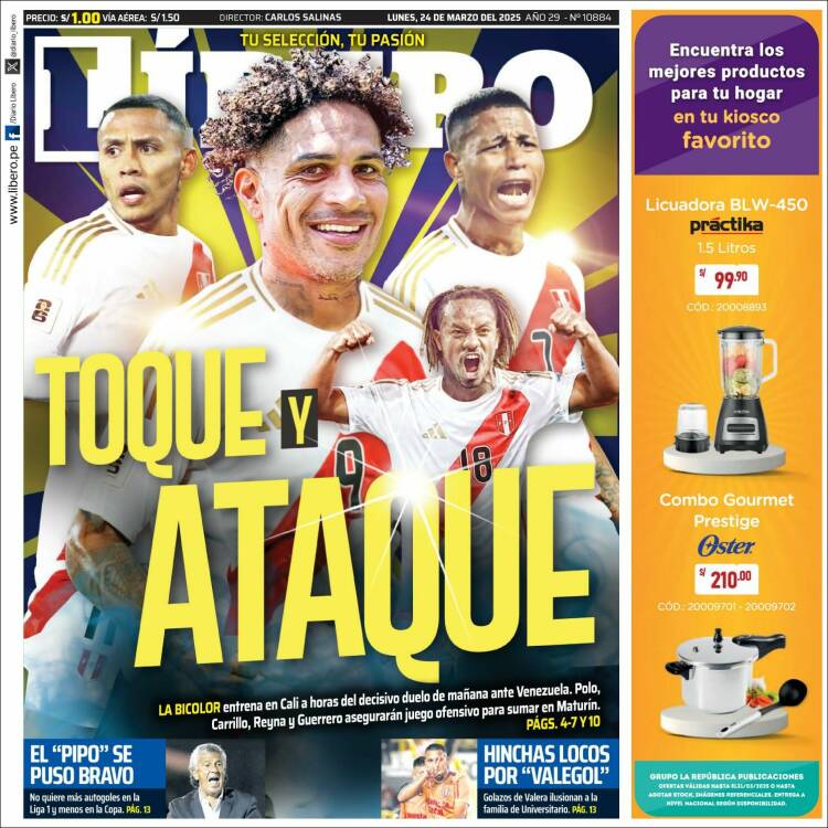 Portada de Líbero (Per&uacute;)