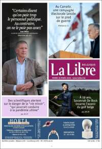 Portada de La Libre.be (Belgium)