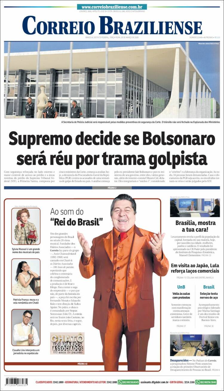 Portada de Correio Braziliense (Brasil)