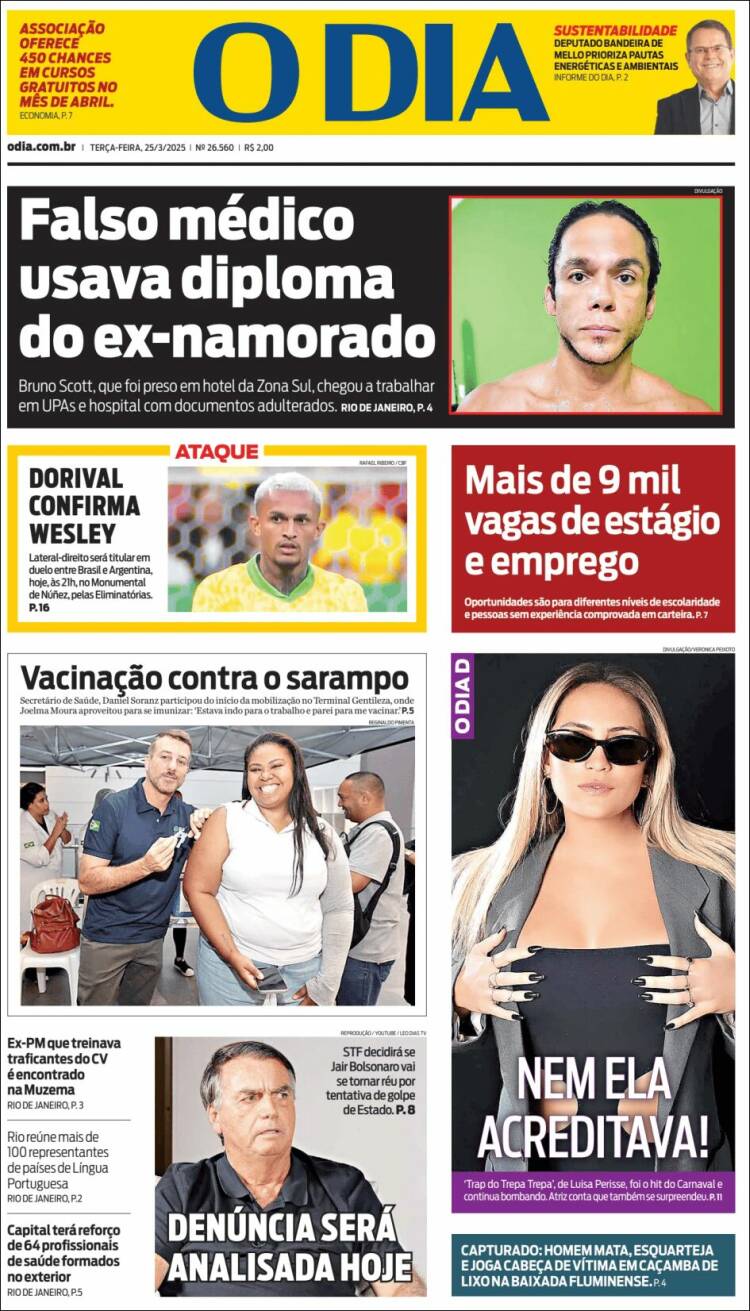 Portada de O Dia (Brasil)