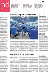 Portada de Neues Deutschland (Germany)