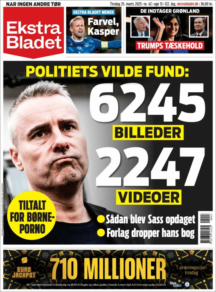 Portada de Ekstra Bladet (Dinamarca)