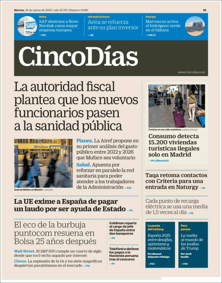 Portada de Cinco Días (Espa&ntilde;a)