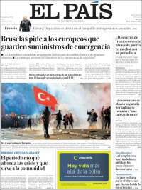 Portada de El País (Spain)