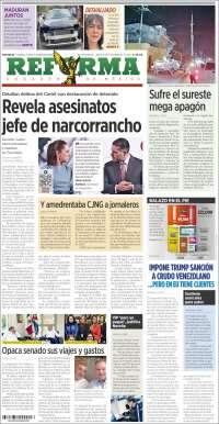 Portada de Reforma (Mexico)