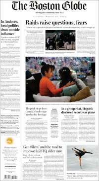 Portada de Boston Globe (USA)