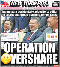 Portada de New York Post (USA)