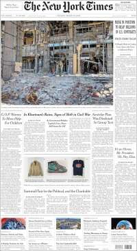 Portada de New York Times (USA)