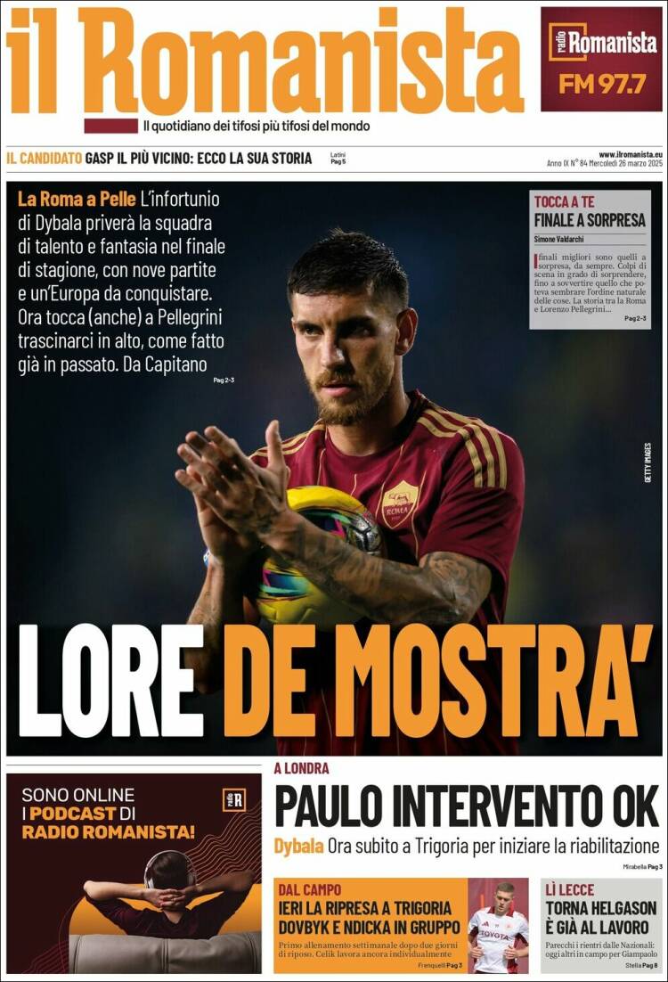 Portada de Romanista (Italia)