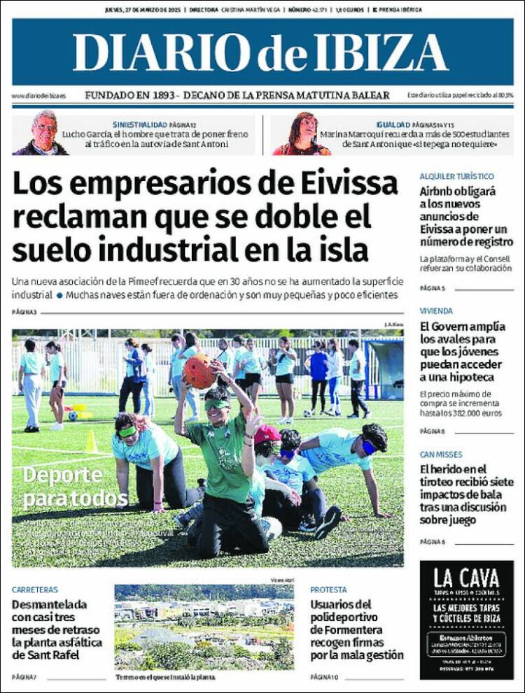 Portada de Diario de Ibiza (España)