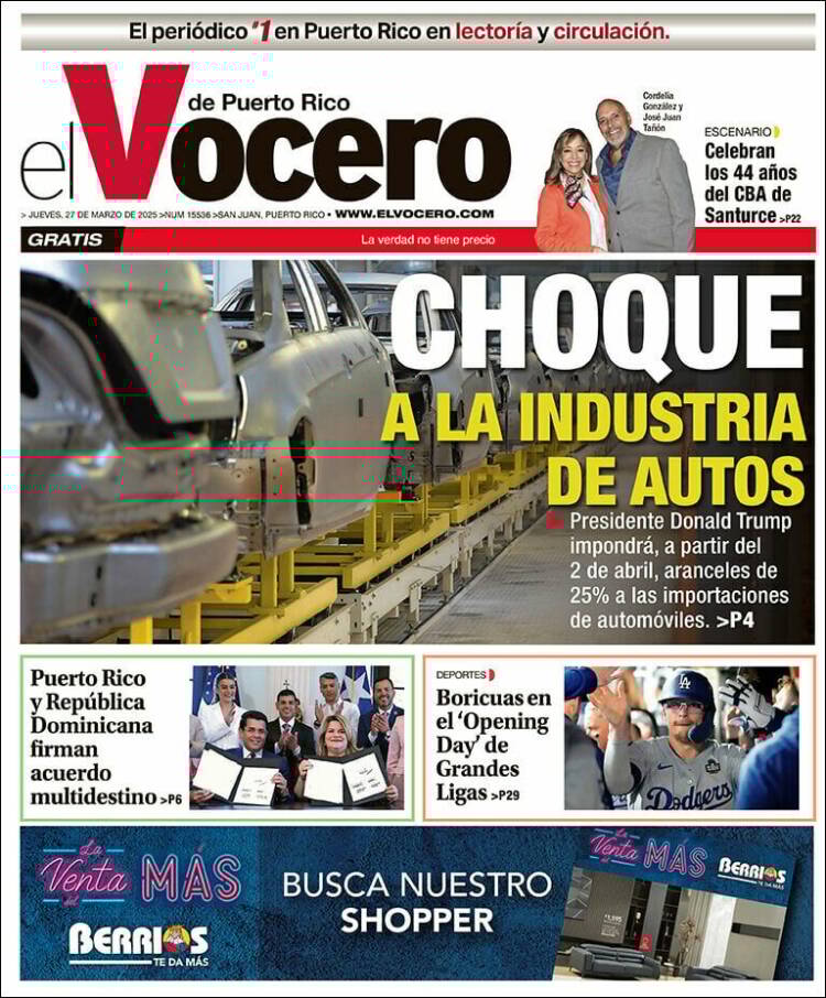 Portada de Vocero (Puerto Rico)