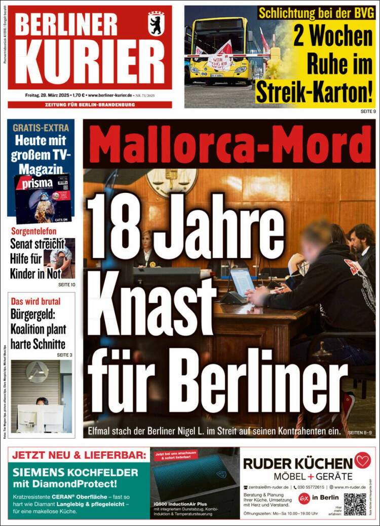 Portada de Berliner Kurier - Startseite BK (Alemania)