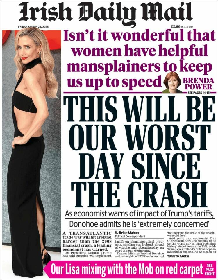 Portada de Irish Daily Mail (Irlanda)
