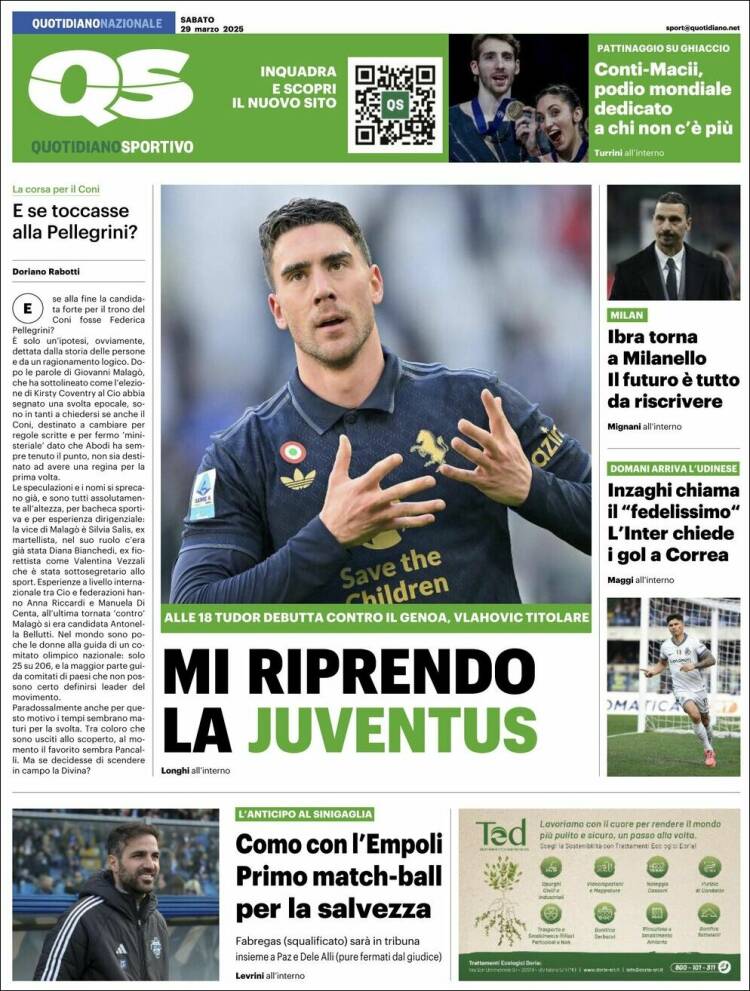 Portada de Quotidiano Sportivo (Italia)