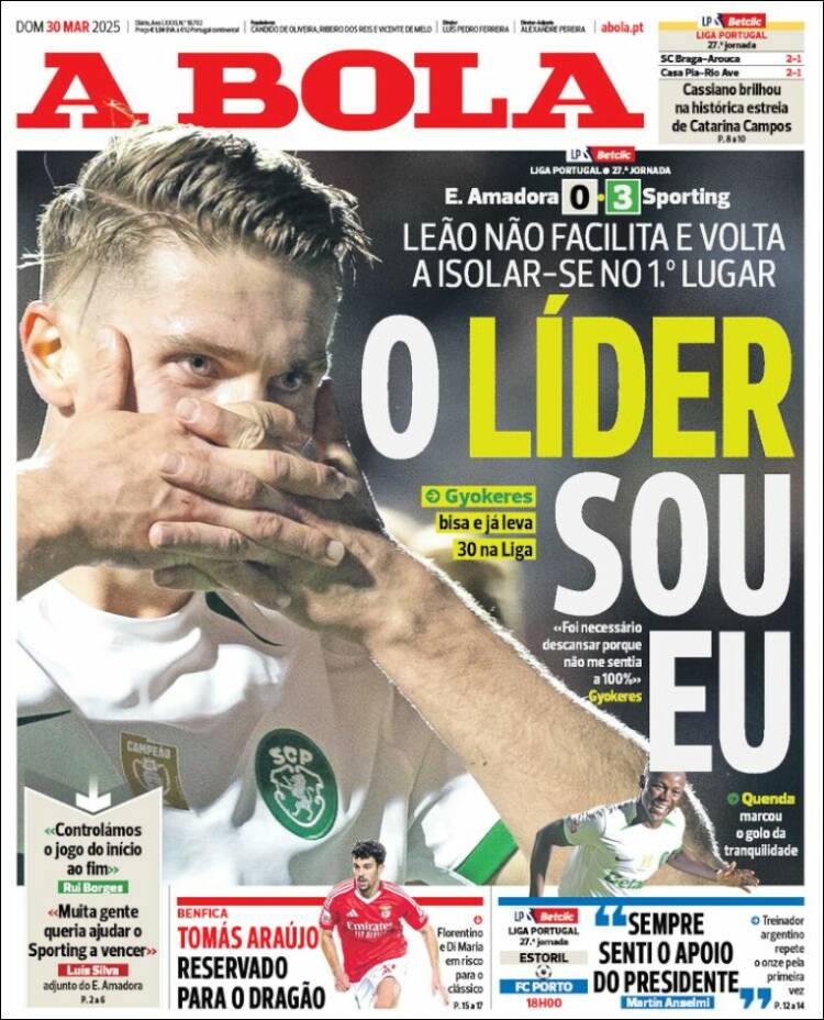 Portada de A Bola (Portugal)
