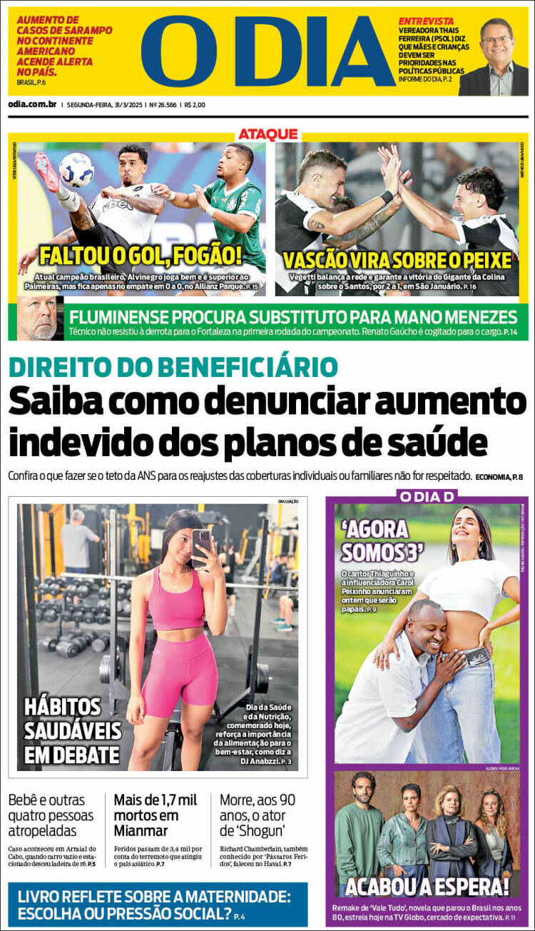Portada de O Dia (Brasil)