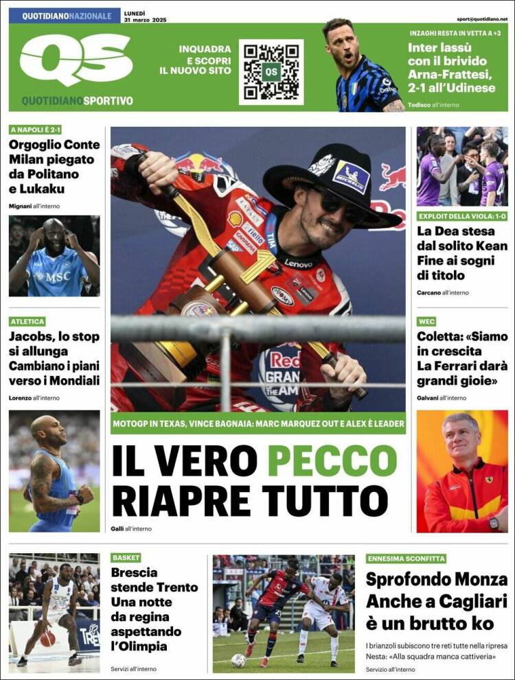 Portada de Quotidiano Sportivo (Italia)