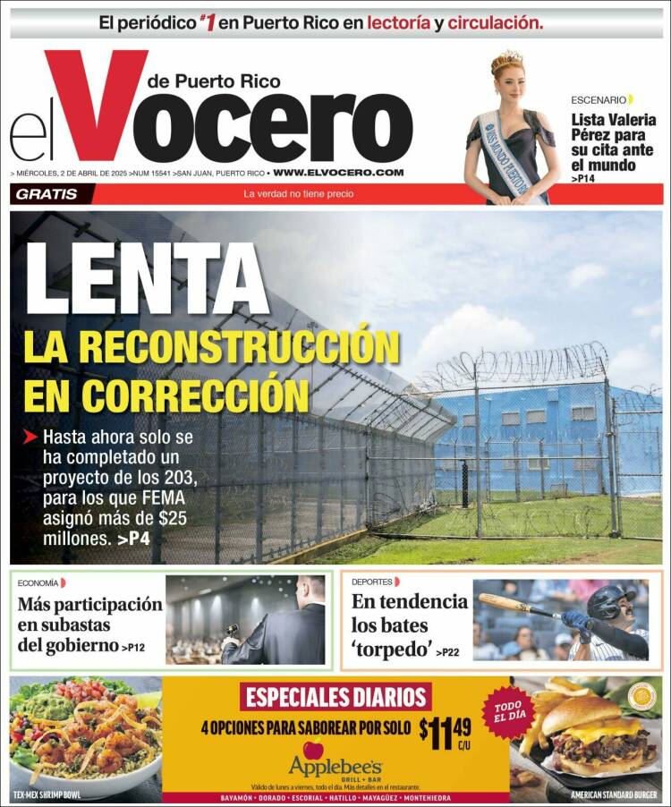 Portada de Vocero (Puerto Rico)
