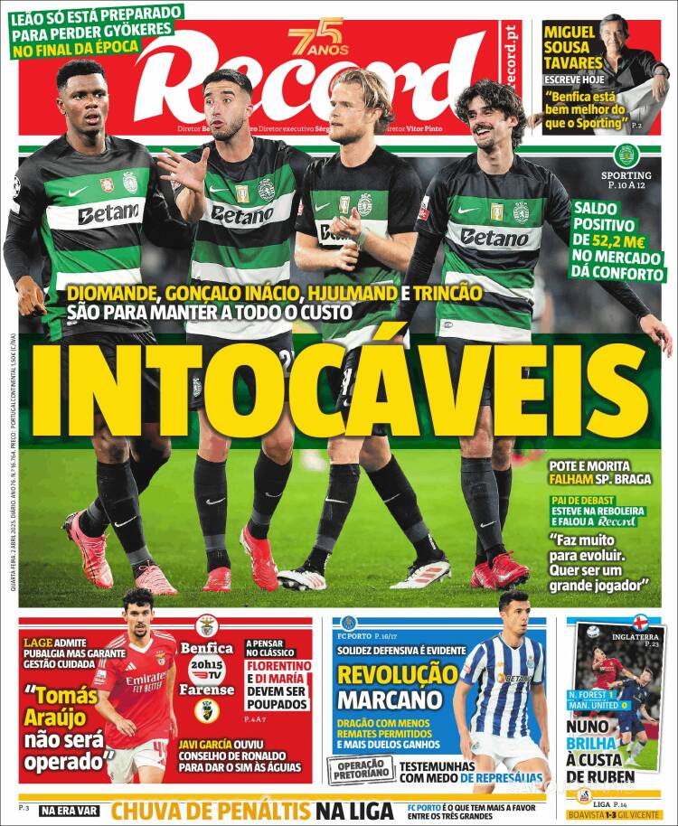 Portada de Record (Portugal)