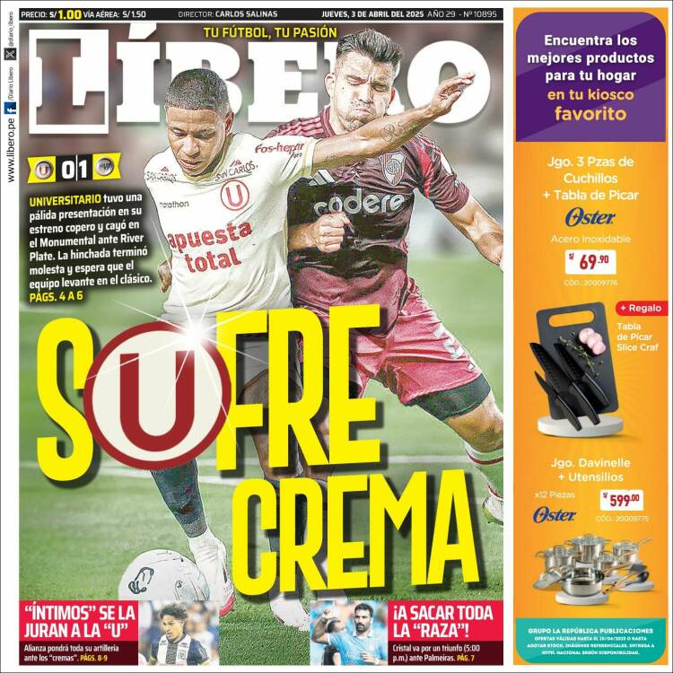 Portada de Líbero (Peru)