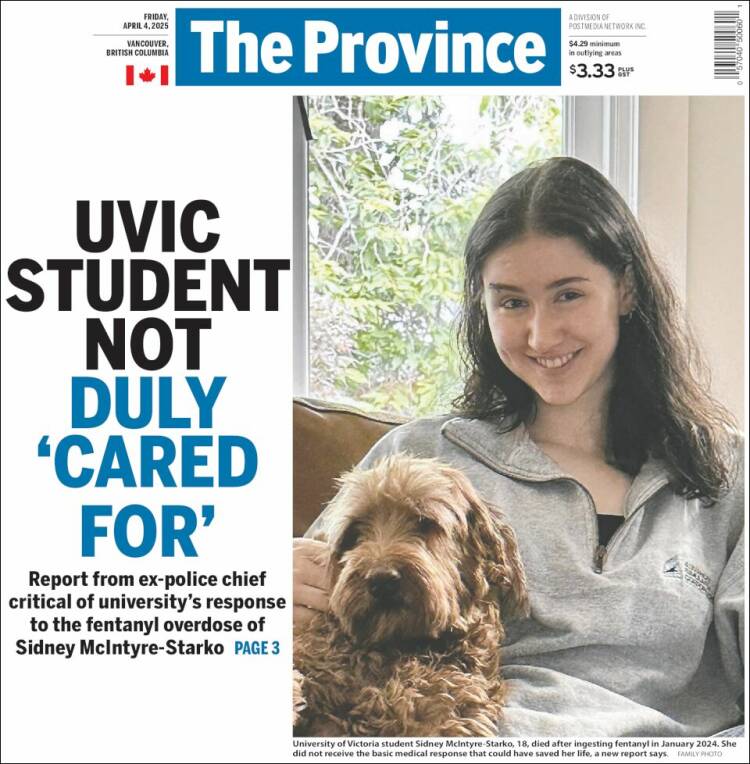 Portada de The Province (Canadá)