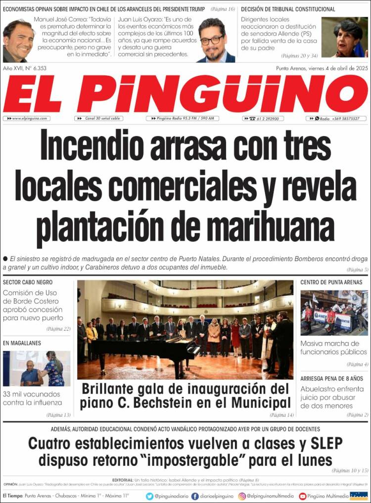 Portada de El Pingüino (Chile)