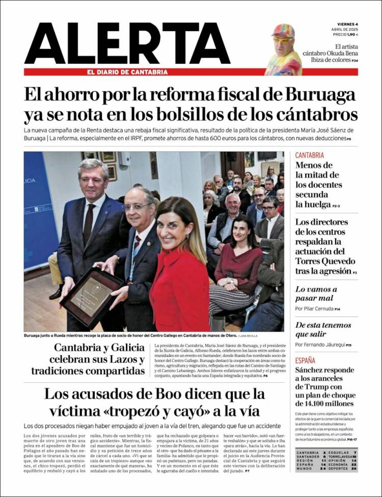 Portada de Alerta - El Diario de Cantabria (España)