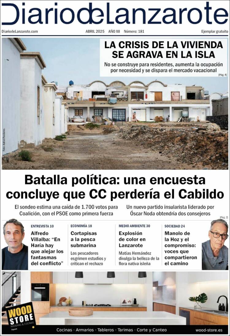 Portada de Diario de Lanzarote (Spain)