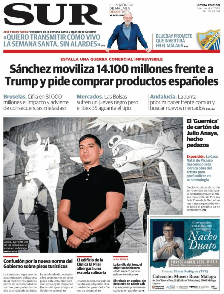 Portada de Diario el Sur (España)