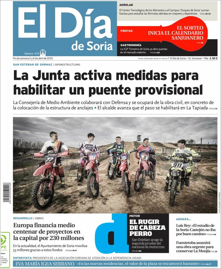 Portada de El Día de Soria (España)