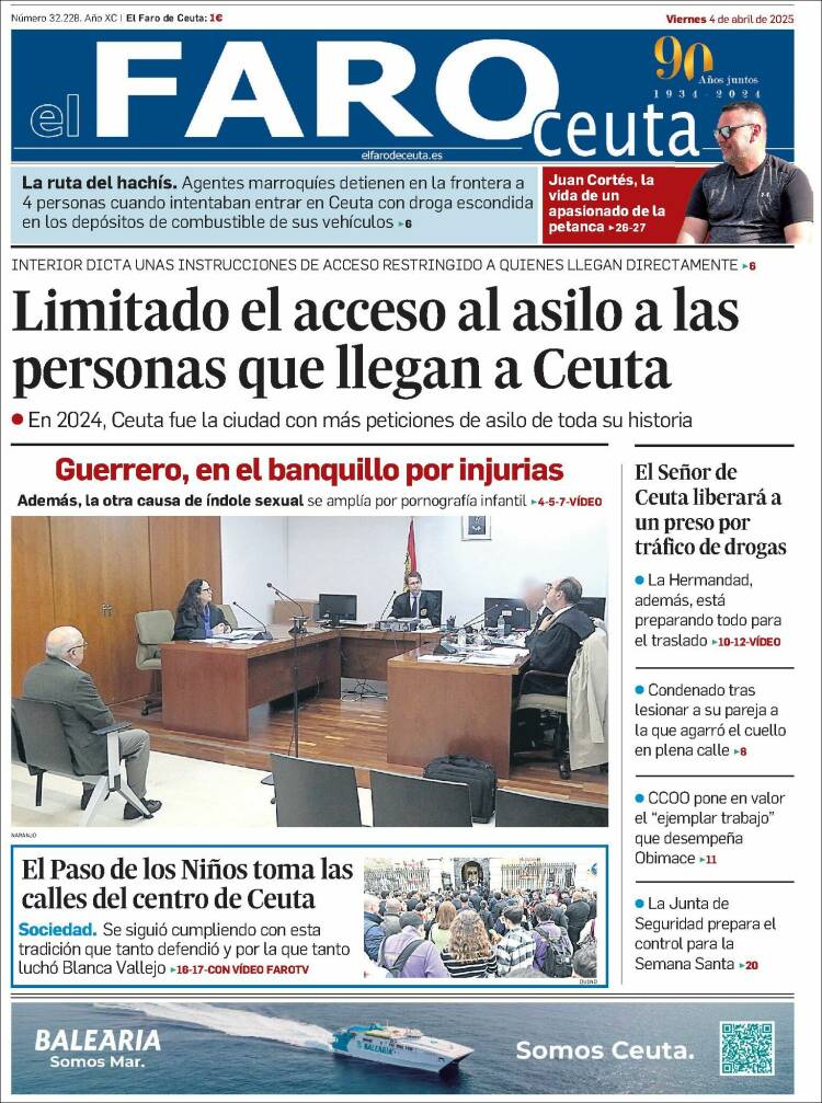 Portada de El Faro de Ceuta (España)