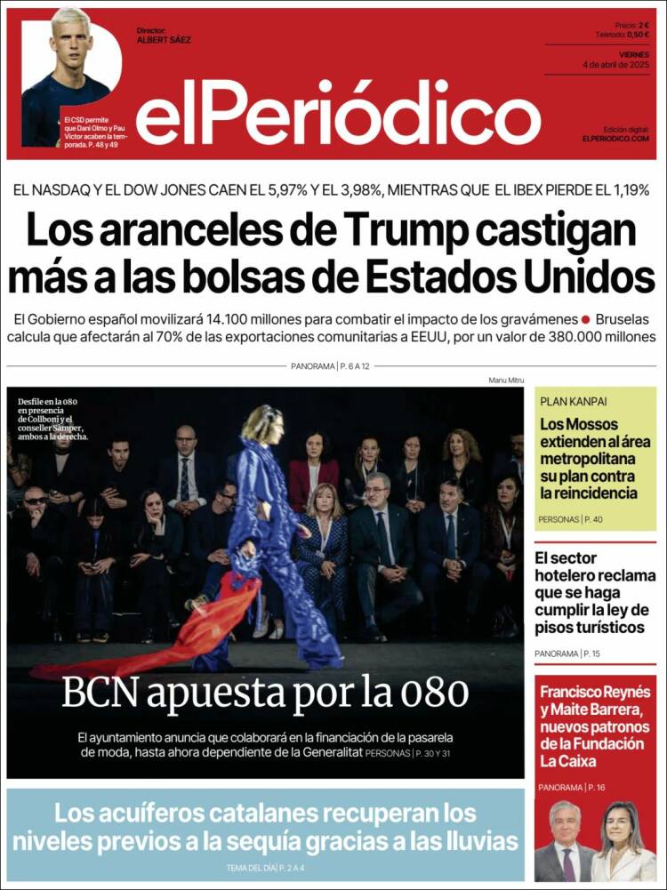 Portada de El Periódico (España)