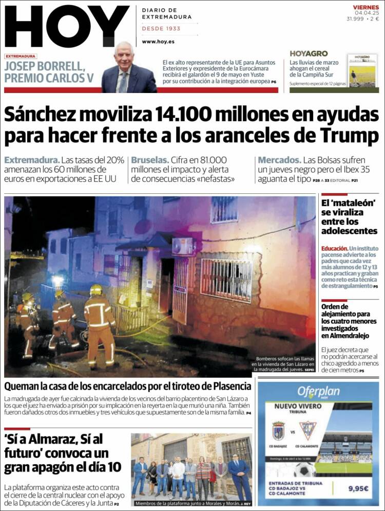 Portada de Hoy - Badajoz (España)