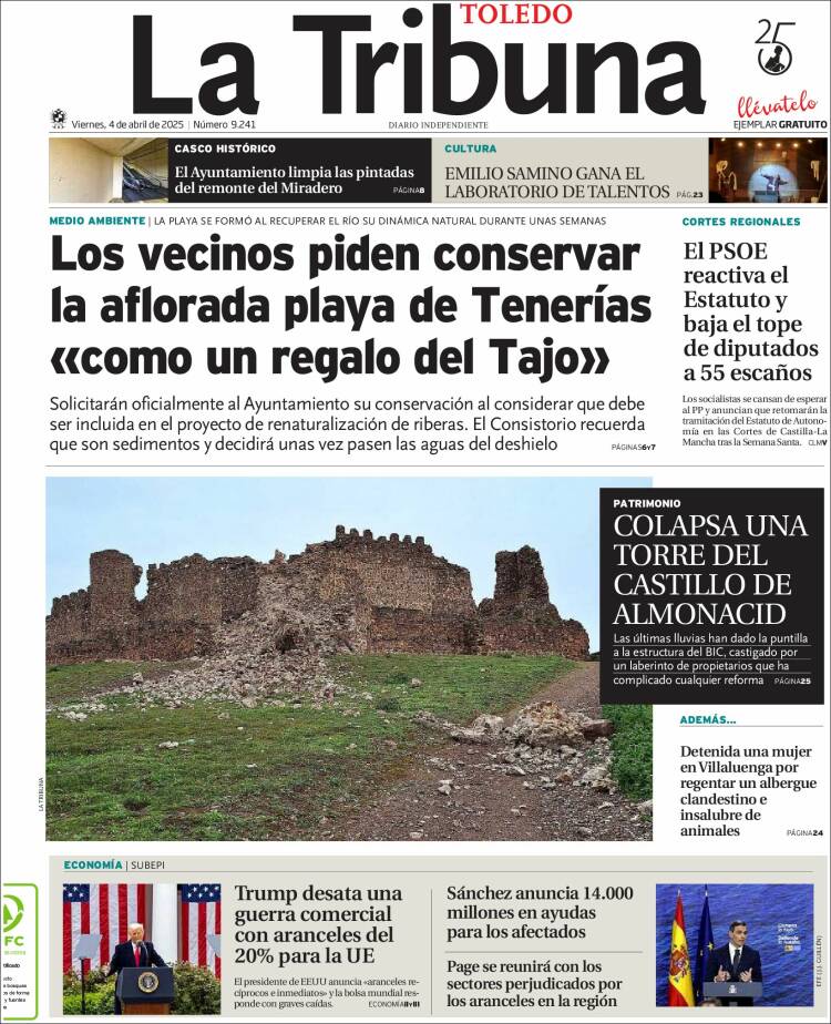Portada de La Tribuna de Toledo (España)