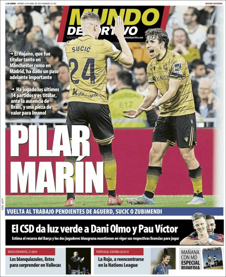 Portada de Mundo Deportivo Gipuzkoa (España)